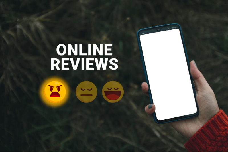 online review of the rating of a company. bad review concept