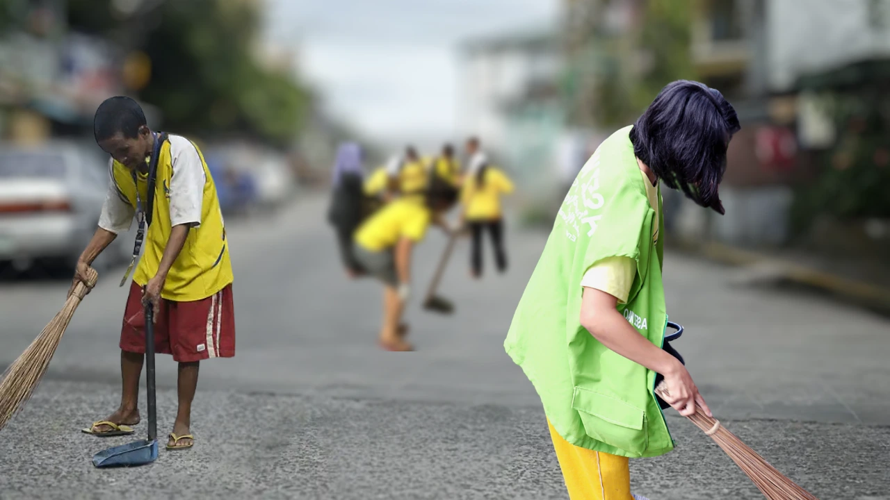 The residents are cleaning the surroundings