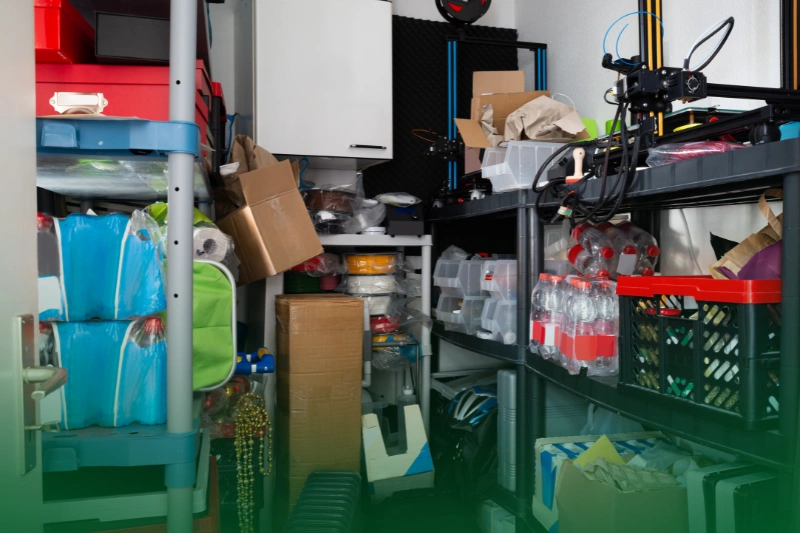 Eliminate Clutter a storage room with clutter