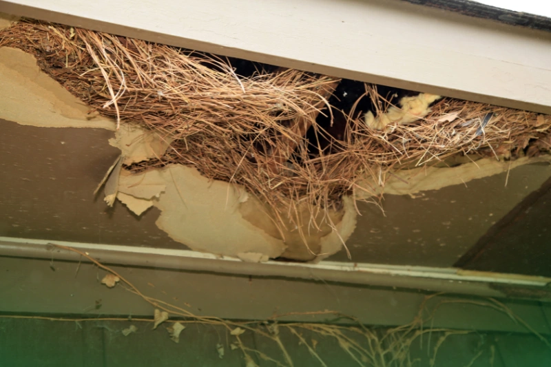 Structural Damage 1 Rats' nest on the ceiling