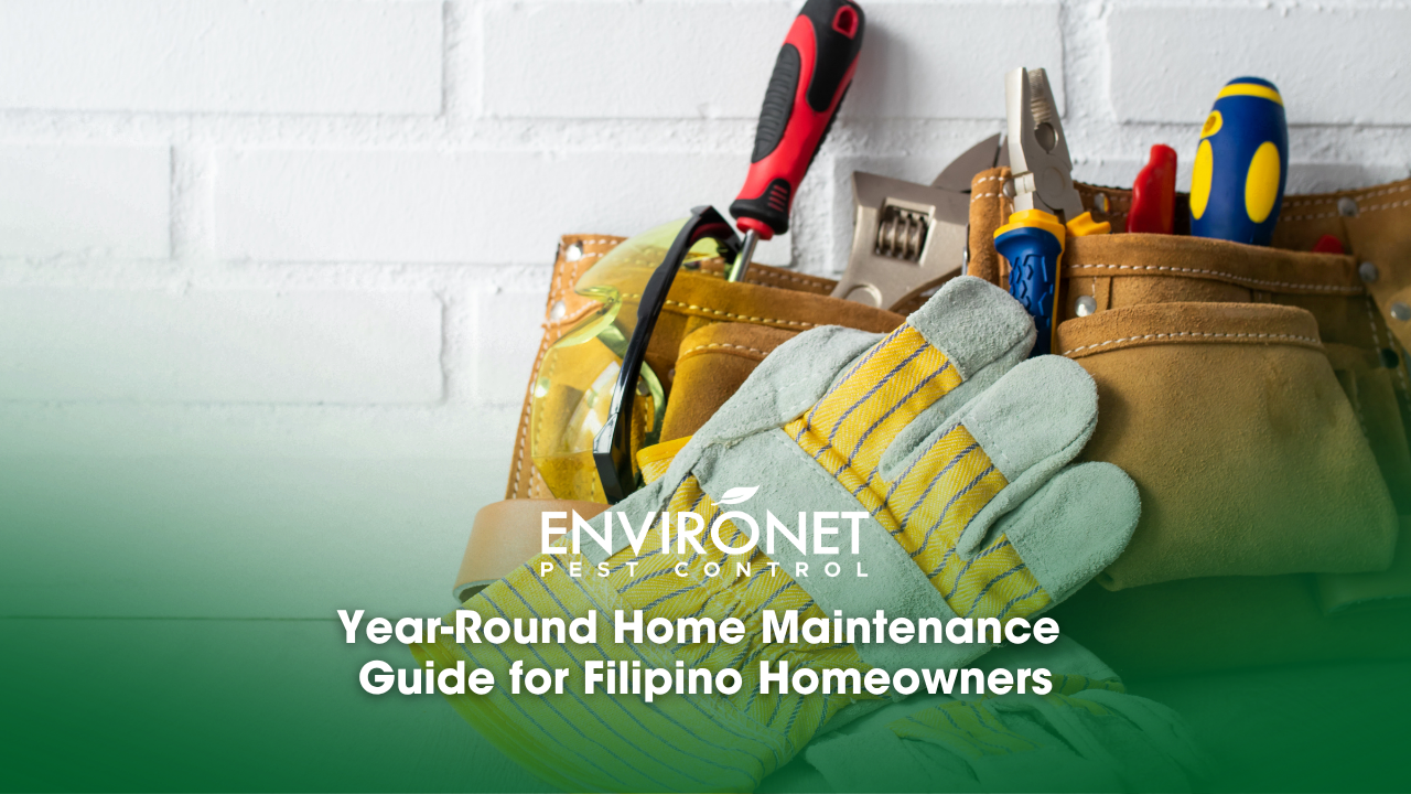 A collection of tools and gloves inside a tool bag is displayed on a wooden floor, representing home maintenance essentials.
