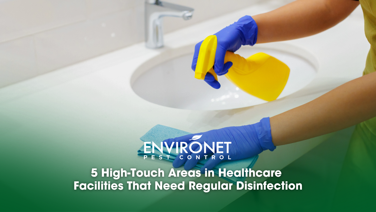housekeeper cleaning a hospital restroom